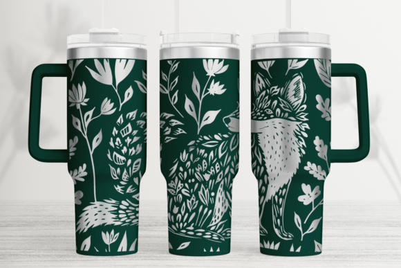 Boho Baby Fox 40oz Laser Tumbler Wrap: Graphics for Tumbler Wraps