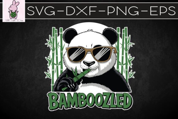 Cute Panda Bamboozled on Floaty SVG: Graphics for Crafts & Creative Brands