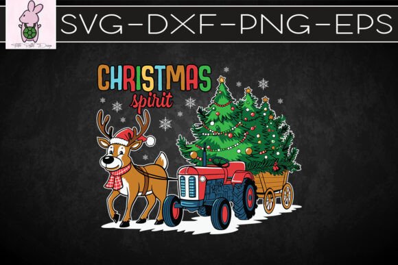 Cute Reindeer Vintage Truck Xmas SVG: Crafts & Graphics
