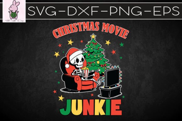 Funny Christmas Movie Skeleton Santa SVG: Crafts & Graphics