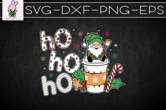 Ho Ho Ho Merry Christmas Coffee SVG: Graphics for Crafts