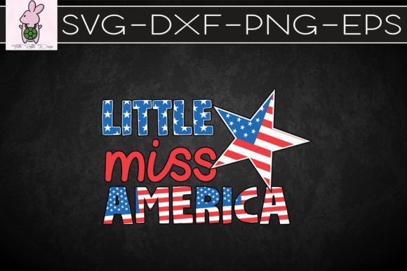 Little Miss America USA Flag SVG
