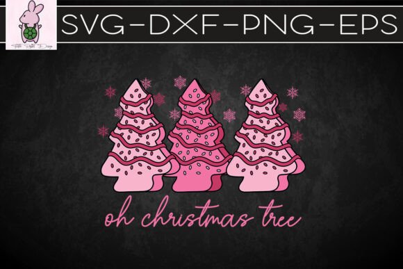 Oh Christmas Tree Pink Trees SVG: Graphics for Crafts & Content