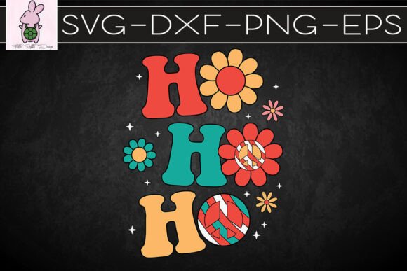 Retro Ho Ho Ho Groovy Christmas SVG: Graphics for Crafts & Content