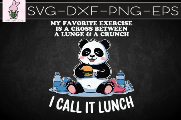 Sarcastic Panda Eating Burgers SVG: Graphics for Crafts & Playful Branding