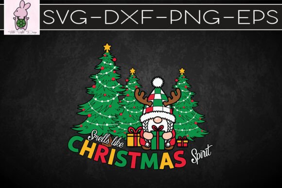 Smells Like Christmas Spirit Gnome SVG: Crafts & Graphics