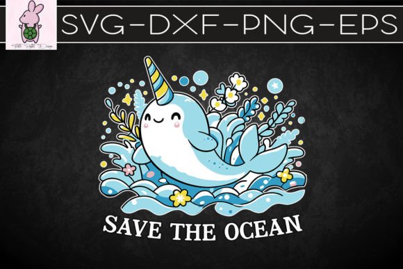 Unicorns of the Sea Save the Ocean SVG: Graphics for Crafts